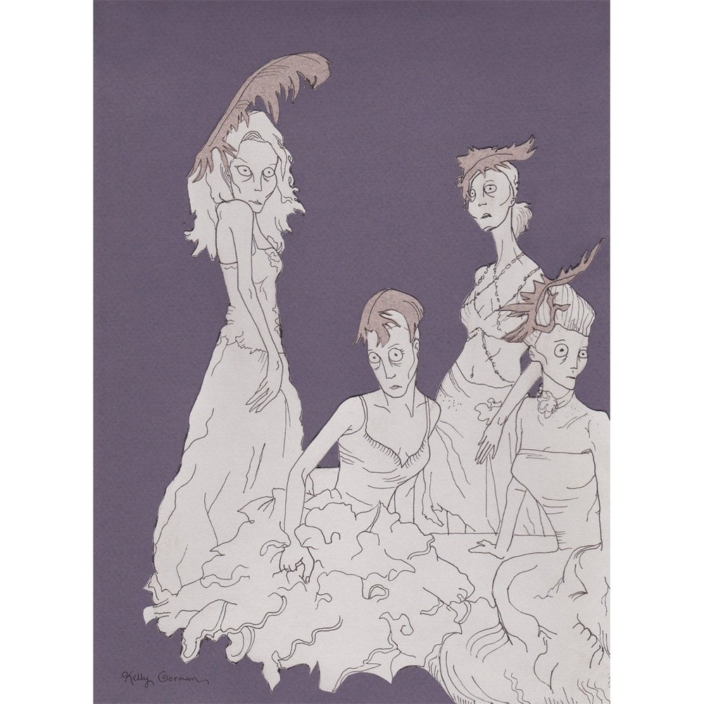 Masquerade Women - Original Drawing‎